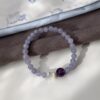 New - Chinese Style Aquamarine, Amethyst & Freshwater Pearl Bracelet