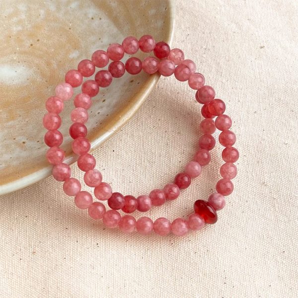 Pink Heart - New Chinese Handmade Sweet Handmade Western Style Bracelet Pink