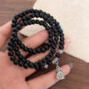 Sterling Silver & Black Obsidian Spiritual Protection & Prosperity Amulet