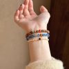 Natural blue crystal bead bracelet, women's bracelet, cool bracelet