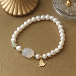 New Chinese-style Gourd & Little Rabbit Natural Freshwater Pearl Bracelet