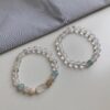 Clear natural stone and white crystal bracelet, new Chinese style bead string bracelet and accessory