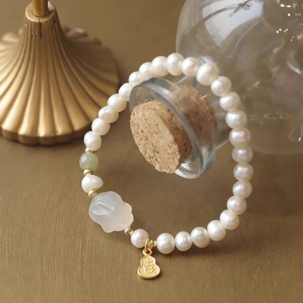 New Chinese-style Gourd & Little Rabbit Natural Freshwater Pearl Bracelet