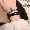 Sterling Silver & Black Obsidian Spiritual Protection & Prosperity Amulet
