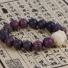 "Lion Dance" Grape Agate Bracelet｜Purple Crystal Energy Beads｜Wealth & Protection Jewelry