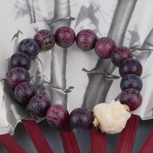 "Lion Dance" Grape Agate Bracelet｜Purple Crystal Energy Beads｜Wealth & Protection Jewelry