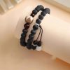 Healing Bodhi Double Circle Bracelet｜Natural Amber & Wood Beads｜Chakra Balancing Spiritual Jewelry