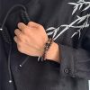 "Zen Double Circle" Golden Sandalwood Bracelet｜Feng Shui Wood Beads｜Chakra Balancing Spiritual Jewelry