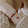 New Chinese Style Retro 'Eight Directions Bring Wealth' Natural Stone Bracelet for Women