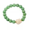 "Avocado Green Lion Dance" Couple Bracelet｜Feng Shui Healing Jewelry｜Chakra Balancing Beads