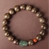 Wealth Guardian Brunei Agarwood Bracelet｜10MM Natural Nephrite Beads｜Men's Spiritual Jewelry