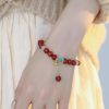 New Chinese Style Retro 'Eight Directions Bring Wealth' Natural Stone Bracelet for Women