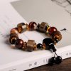 Tibetan Dzi Agate Bracelet｜Men’s Matte Beads｜Chakra Healing & Spiritual Protection
