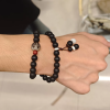 Healing Bodhi Double Circle Bracelet｜Natural Amber & Wood Beads｜Chakra Balancing Spiritual Jewelry